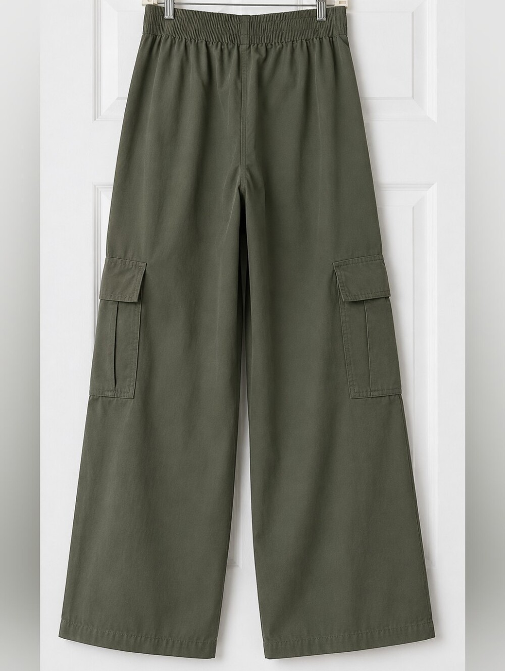 American Outfitters Olive Green Cargo Pants Wide Leg Utility S - Picture 3 of 11